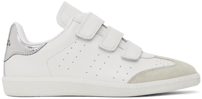 Shop Isabel Marant White Beth Sneakers In 08si Silver