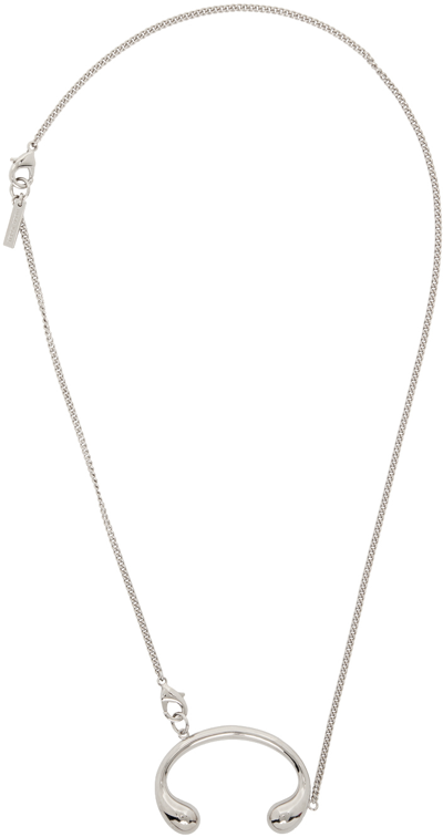 Shop Hugo Kreit Silver Pistil Buckle Chain Necklace