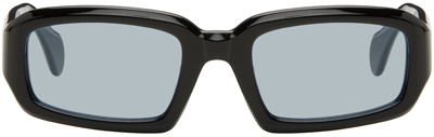 Shop Port Tanger Black Mektoub Sunglasses In Black/rif Blue