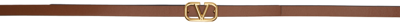 Shop Valentino Brown Vlogo Signature Belt In 11j Selleria-nero