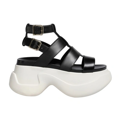 Shop Marni Gladiator Aras 23 Sandals In Leather In Black