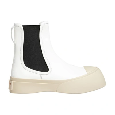 Shop Marni Pablo Chelsea Boots In Lilywhite