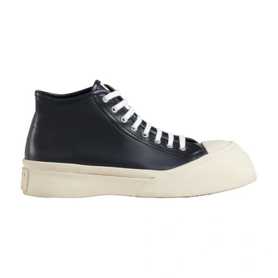 Shop Marni Pablo High-top Sneaker In Nappa Leather In Black