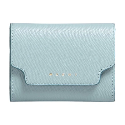 Marni Saffiano Leather Coin Purse In Azzurro ModeSens