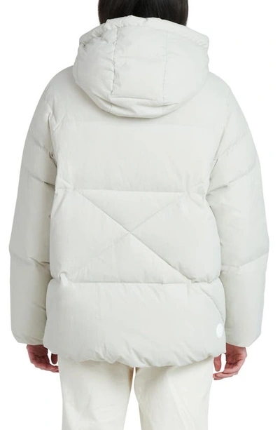 The Recycled Planet Company Elango Water Resistant Hooded Down Puffer Jacket In Ice