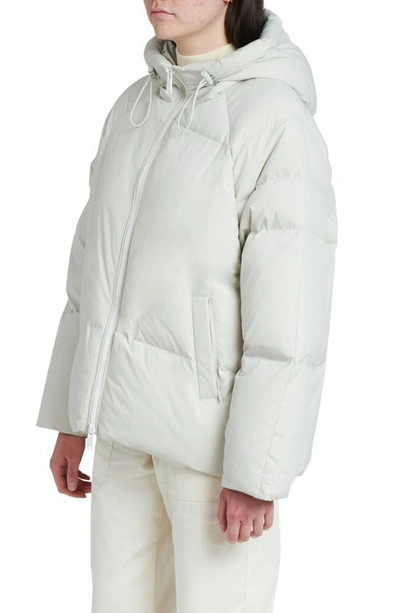 The Recycled Planet Company Elango Water Resistant Hooded Down Puffer Jacket In Ice