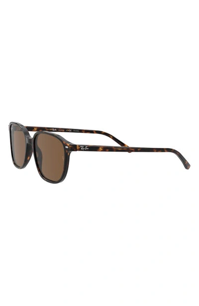 Shop Ray Ban Ray-ban Leonard 55mm Polarized Square Sunglasses In Tortoise