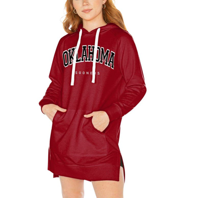 Shop Gameday Couture Crimson Oklahoma Sooners Take A Knee Raglan Hooded Sweatshirt Dress