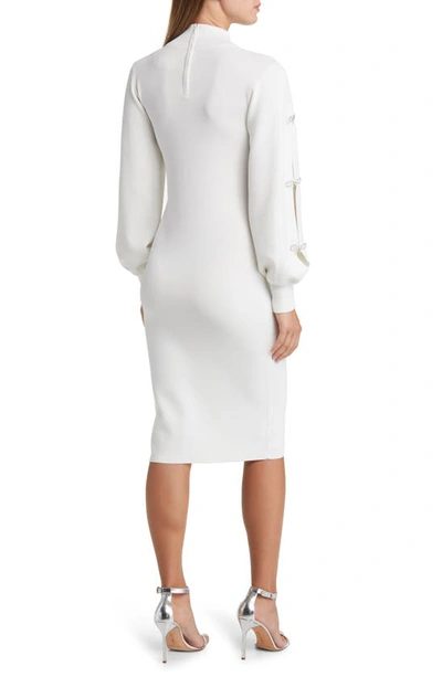 Shop Eliza J Long Sleeve Sweater Dress In Ivory