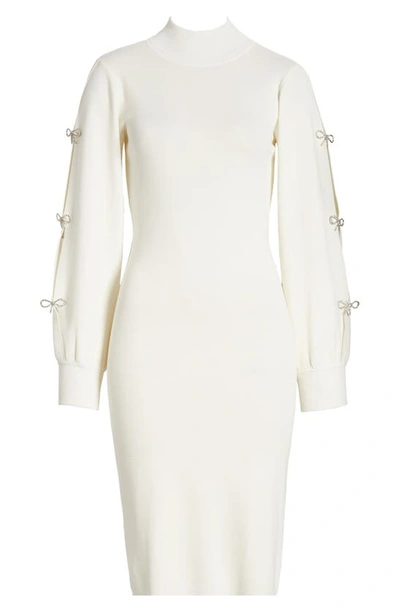 Shop Eliza J Long Sleeve Sweater Dress In Ivory