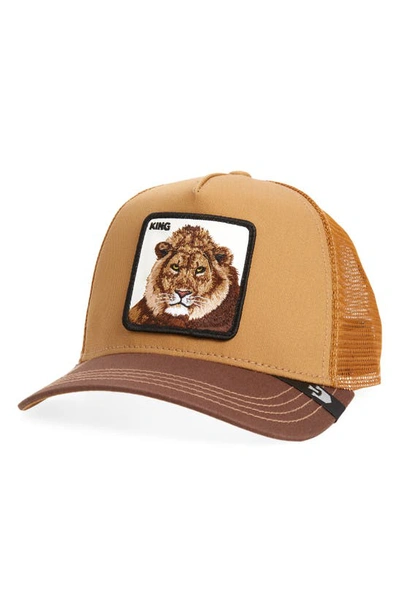 Shop Goorin Bros The King Lion Trucker Hat In Whisky