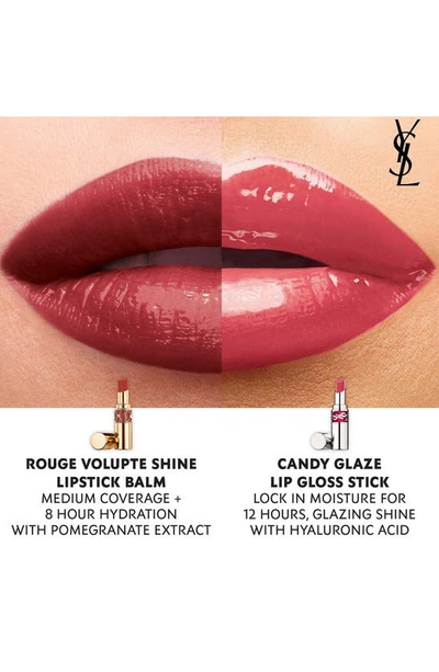 Shop Saint Laurent Candy Glaze Lip Gloss Stick In 13 Flashing Rose