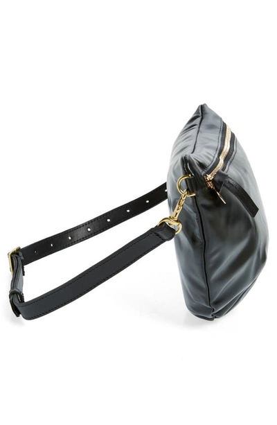 Shop Clare V Grande Leather Belt Bag In Black