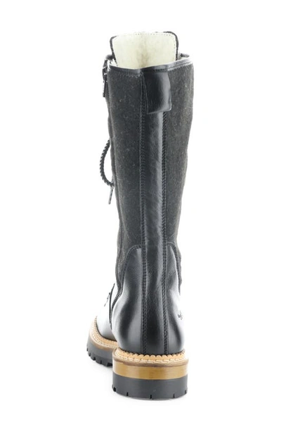 Shop Bos. & Co. Algid Waterproof Boot In Black Feel/ Tweed