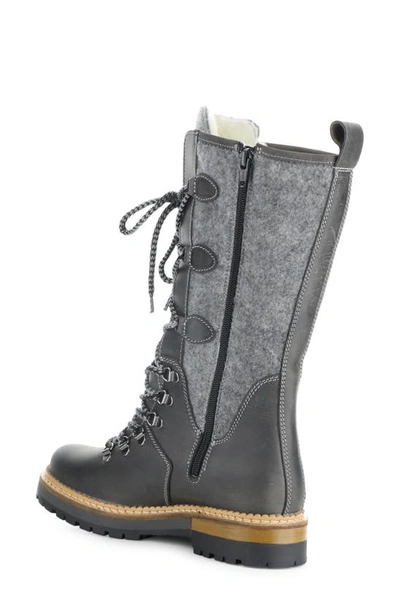 Shop Bos. & Co. Algid Waterproof Boot In Grey Saddle/ Tweed