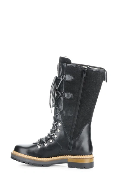 Shop Bos. & Co. Algid Waterproof Boot In Black Feel/ Tweed