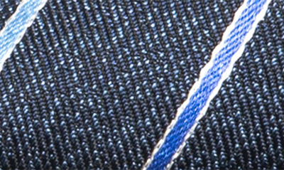 Shop Andrew Marc Kids' Stripe Silk Blend Bow Tie In Navy/ Blue
