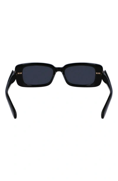 Ferragamo Gancini Evolution 52mm Rectangular Sunglasses In Black