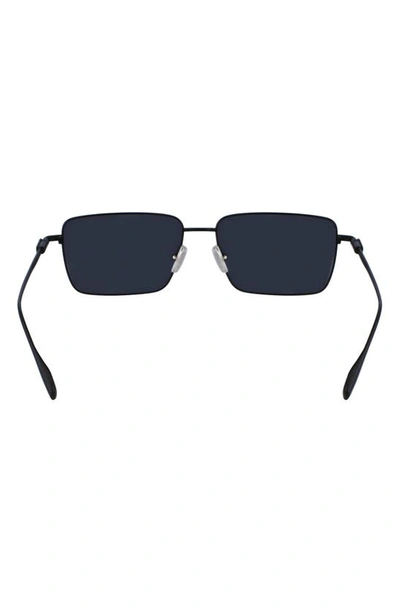 Ferragamo Gancini Evolution 57mm Rectangular Sunglasses In Matte Black