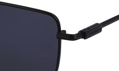 Shop Ferragamo Gancini Evolution 57mm Rectangular Sunglasses In Matte Black