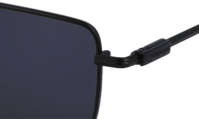 Ferragamo Gancini Evolution 57mm Rectangular Sunglasses In Matte Black