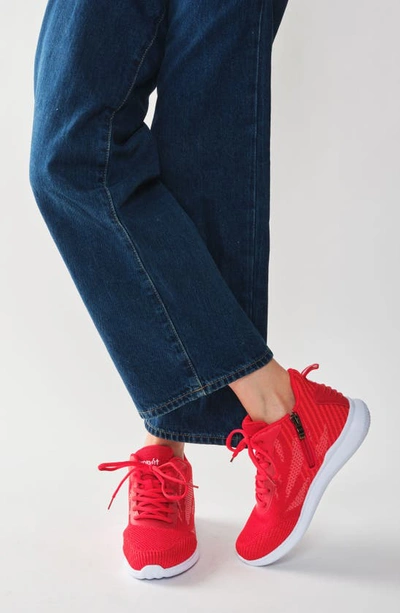 Propét Women's Travelbound Hi Lace And Zip Sneakers In Red