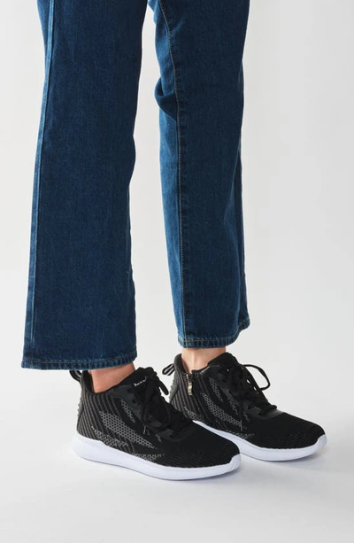 Propét Women's Travelbound Hi Lace And Zip Sneakers In Black