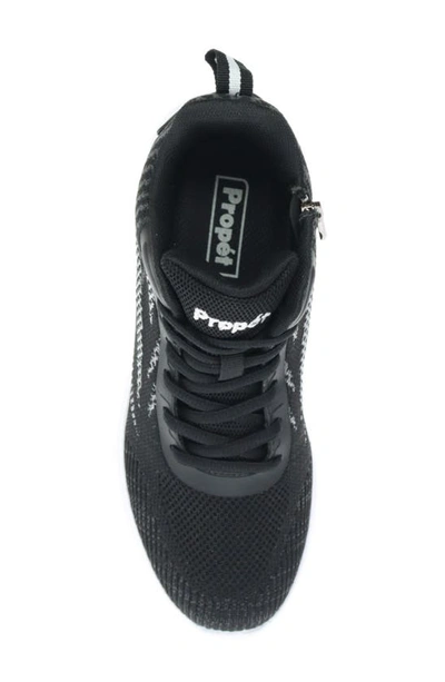 Propét Women's Travelbound Hi Lace And Zip Sneakers In Black
