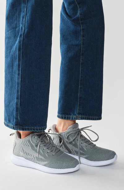 Propét Women's Travelbound Hi Lace And Zip Sneakers In Grey