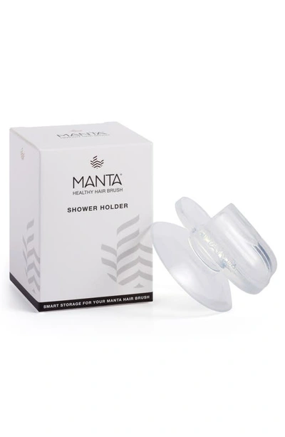 Shop Manta Healthy Hair Brush Shower Holder In Transparent