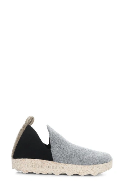 Shop Asportuguesas By Fly London City Slip-on Sneaker In Grey/ Black Tweed/ Felt