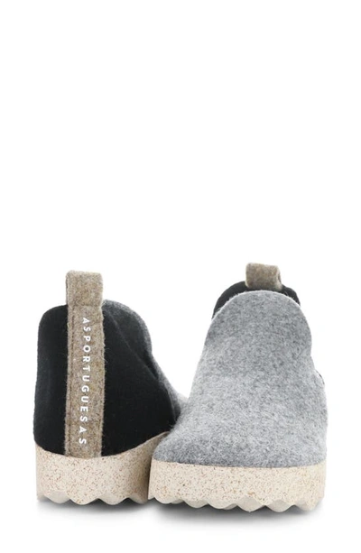 Shop Asportuguesas By Fly London City Slip-on Sneaker In Grey/ Black Tweed/ Felt