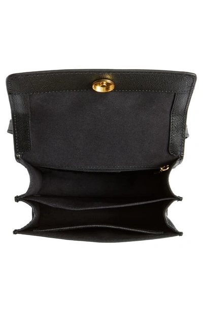 Shop Ted Baker Mini Sloane Padlock Leather Shoulder Bag In Black