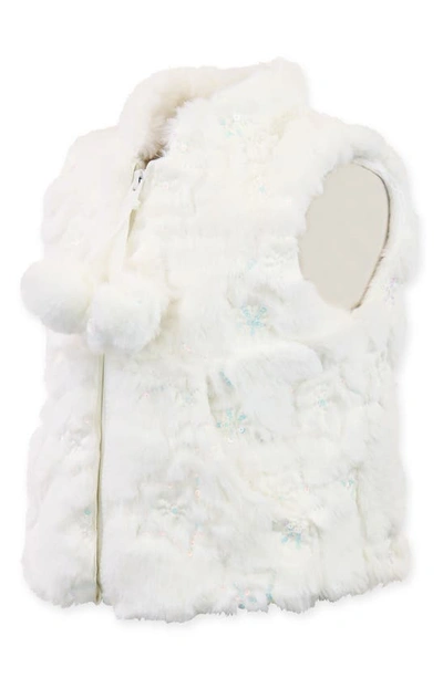 Shop Widgeon Faux Fur Zip Front Vest In Sparkle Star