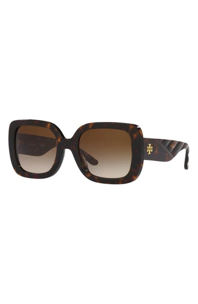 Shop Tory Burch 54mm Butterfly Sunglasses In Brown Tort
