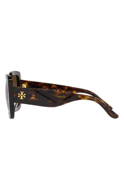 Shop Tory Burch 54mm Butterfly Sunglasses In Brown Tort