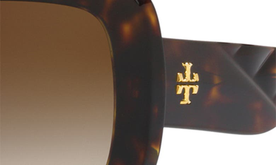 Shop Tory Burch 54mm Butterfly Sunglasses In Brown Tort