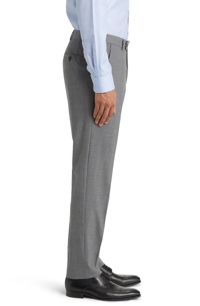 Shop Ted Baker Jerome Soft Constructed Stretch Wool Dress Pants In Light Grey