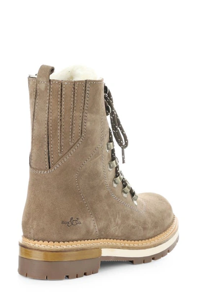 Shop Bos. & Co. Ada Waterproof Hiker Boot In Taupe Suede/ Merino Wool