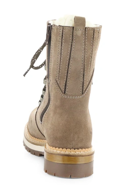 Shop Bos. & Co. Ada Waterproof Hiker Boot In Taupe Suede/ Merino Wool