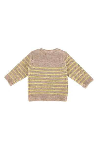 Shop 7 A.m. Enfant Long Sleeve Chenille Recycled Polyester Top In Pecan Chartreuse