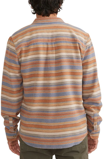 Shop Marine Layer Stripe Cotton & Wool Button-up Shirt In Multi Stripe