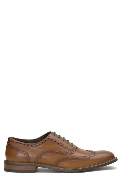 Vince Camuto Lazzarp Wingtip Oxford Shoe In Cognac In Cognac/ Brown