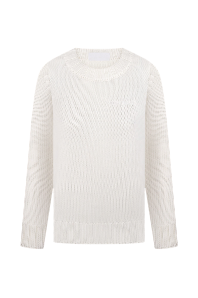 Shop Total White Merino Wool Sweater In White
