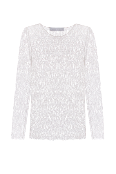Shop Total White Lace Blouse In White