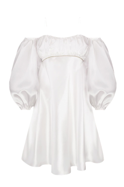 Shop Total White Organza Dress