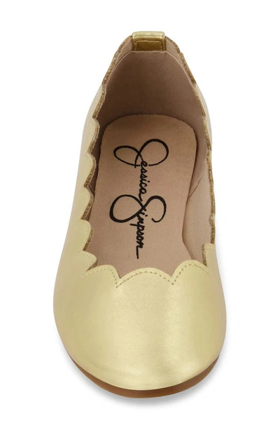 Jessica Simpson Amy Scallop Flat In Gold
