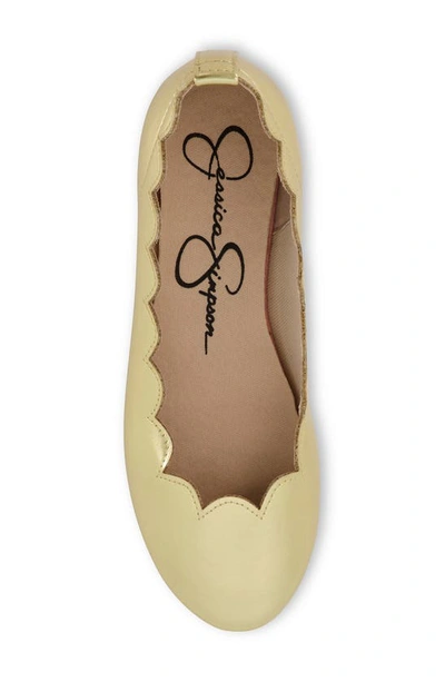 Jessica Simpson Amy Scallop Flat In Gold