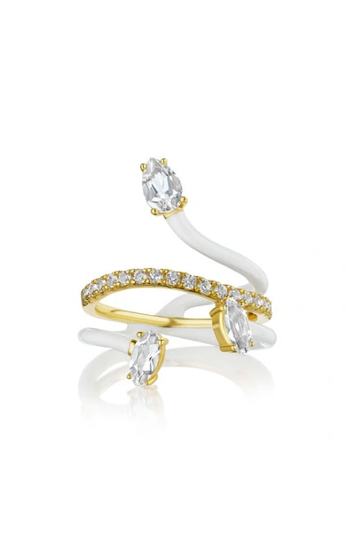 Shop House Of Frosted White Topaz Vine Ring