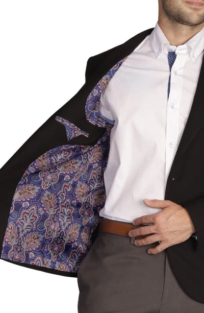 Tailorbyrd Solid Textured Sport Coat In Black